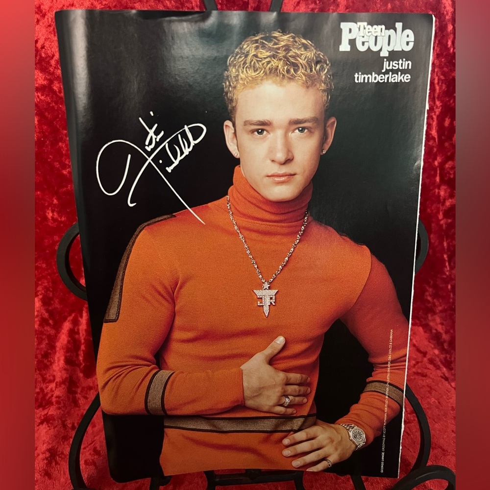 RARE! Justin Timberlake signed photo from Teen People 2000